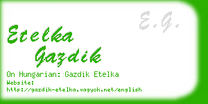 etelka gazdik business card